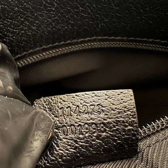 GUCCI GG Canvas/Leather Shoulder Bag Black. - Picture 10 of 15